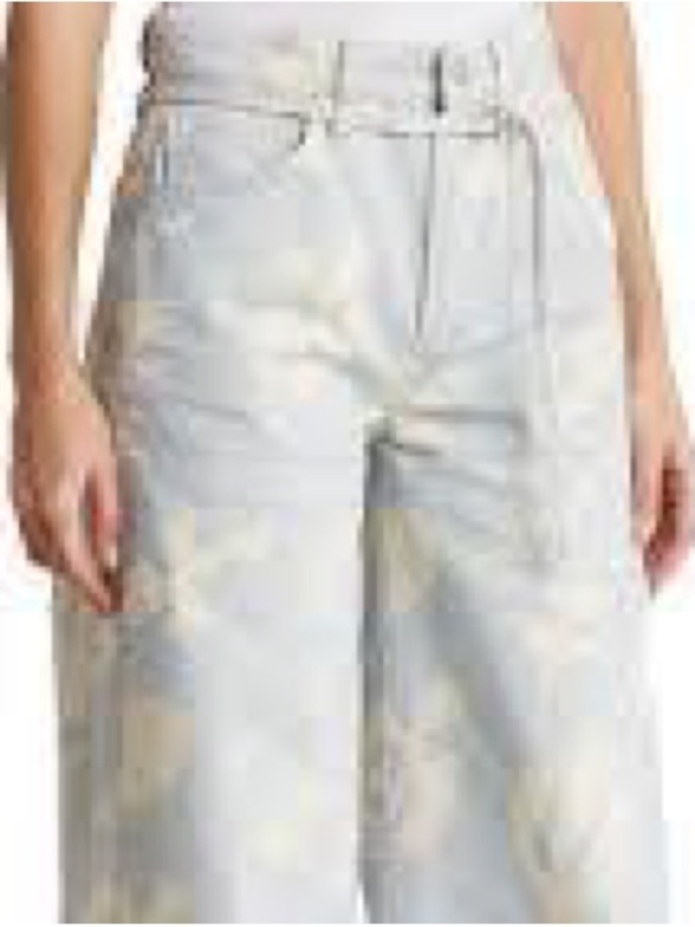 Wide-Leg High-Rise Pants in Light Blue